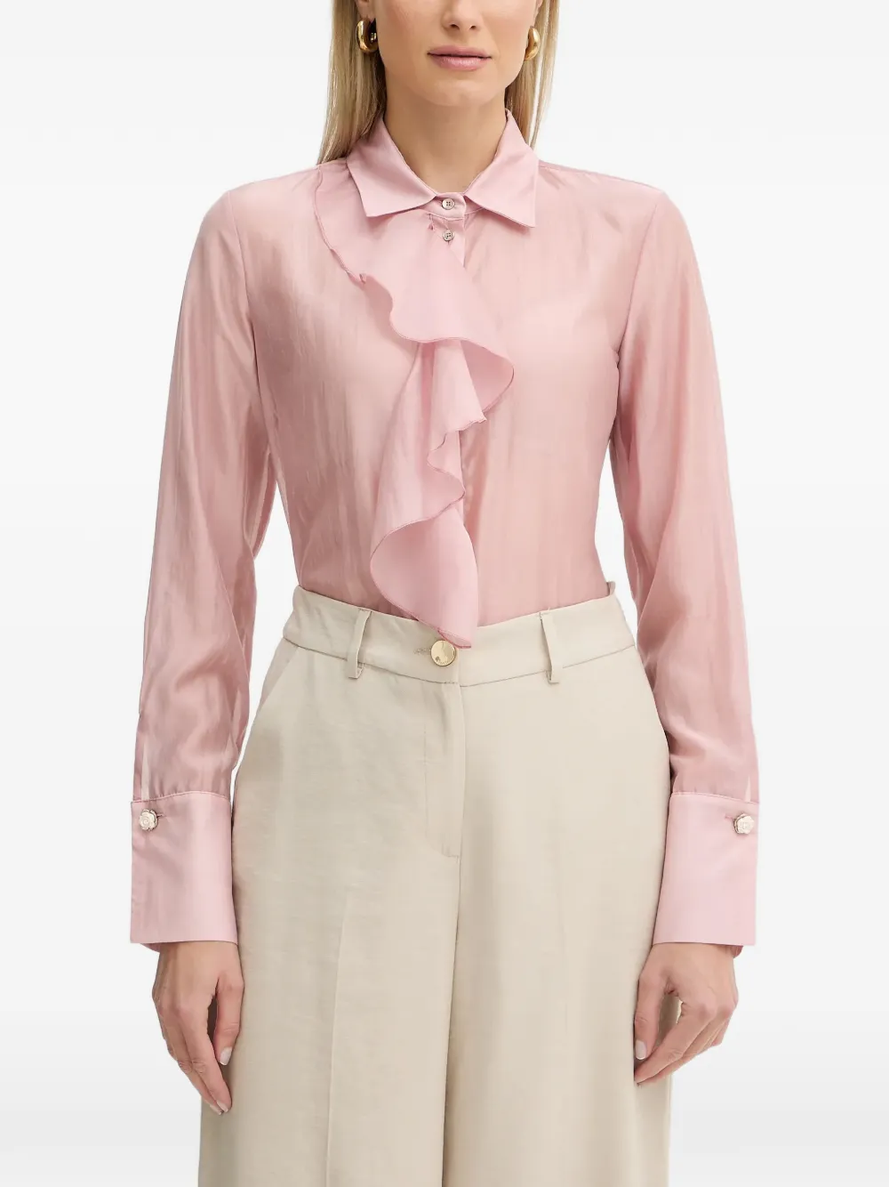 FRACOMINA Camicia con ruches - Rosa