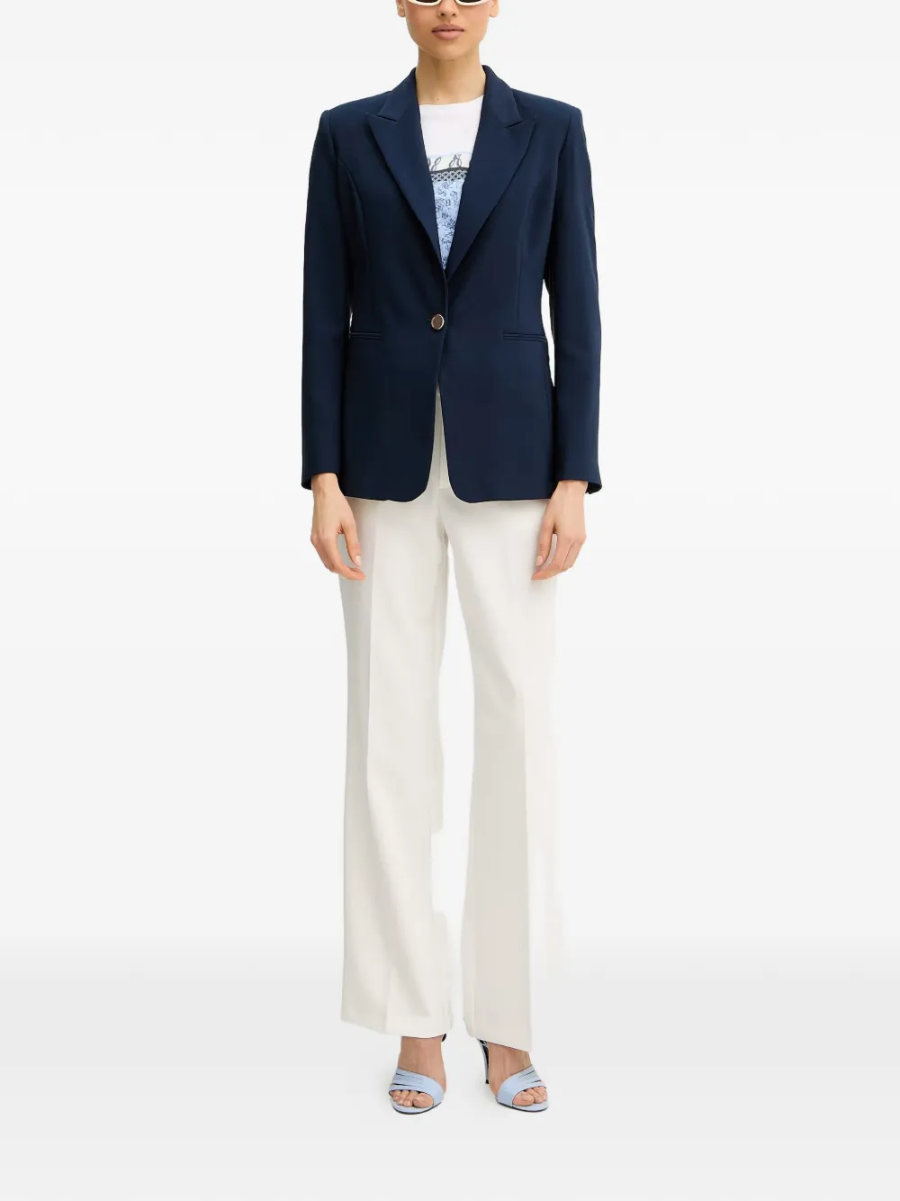  Fracomina Single-breasted Blazer - Blue 
