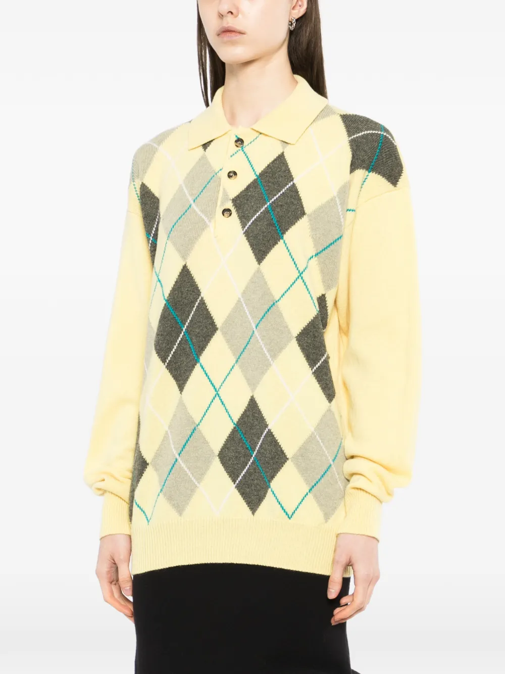  Jw Anderson Pull à Losanges - Jaune 