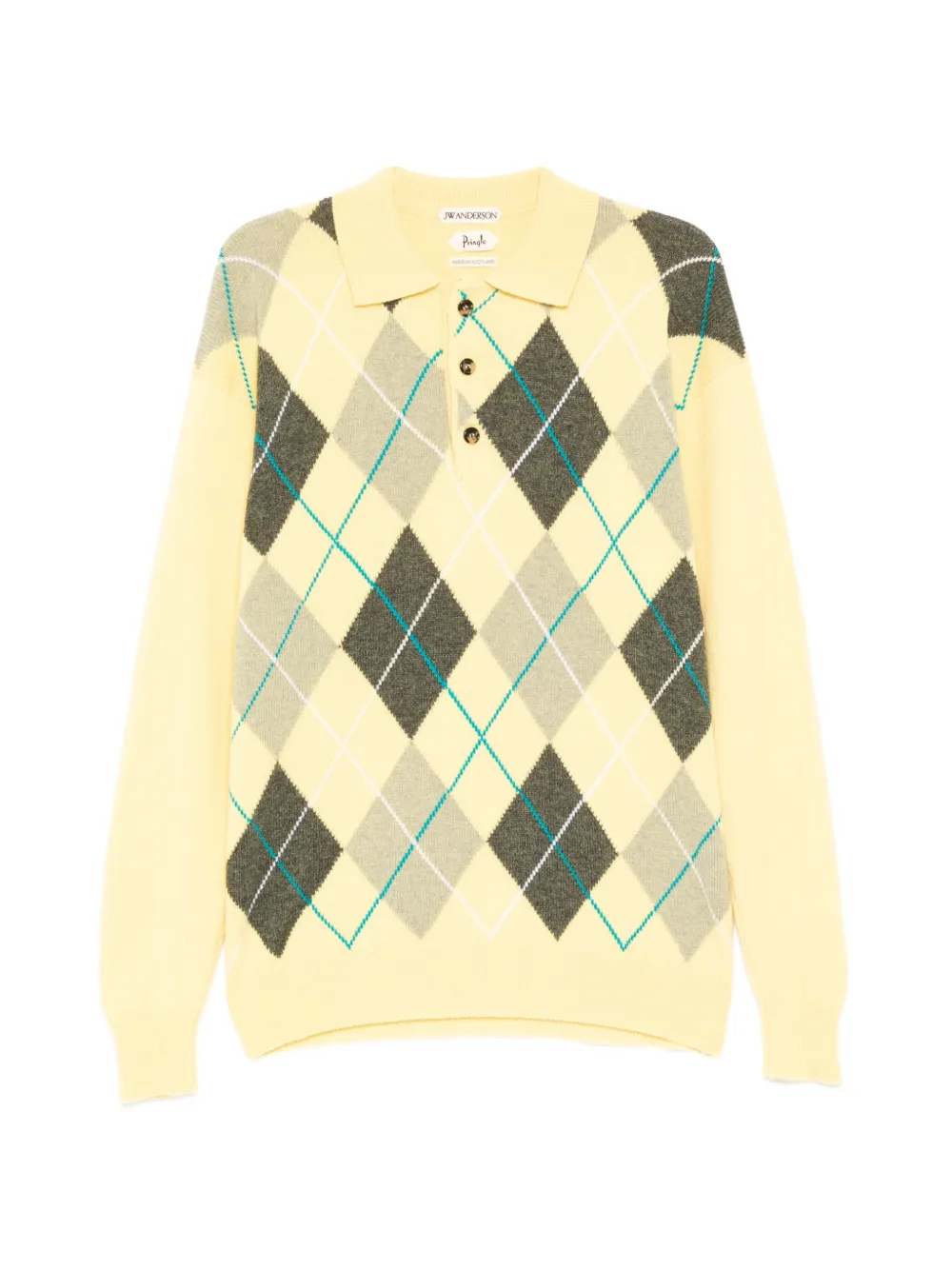 JW Anderson argyle button knitwear - Yellow