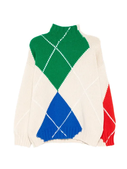 JW Anderson — turtle-neck argyle sweater