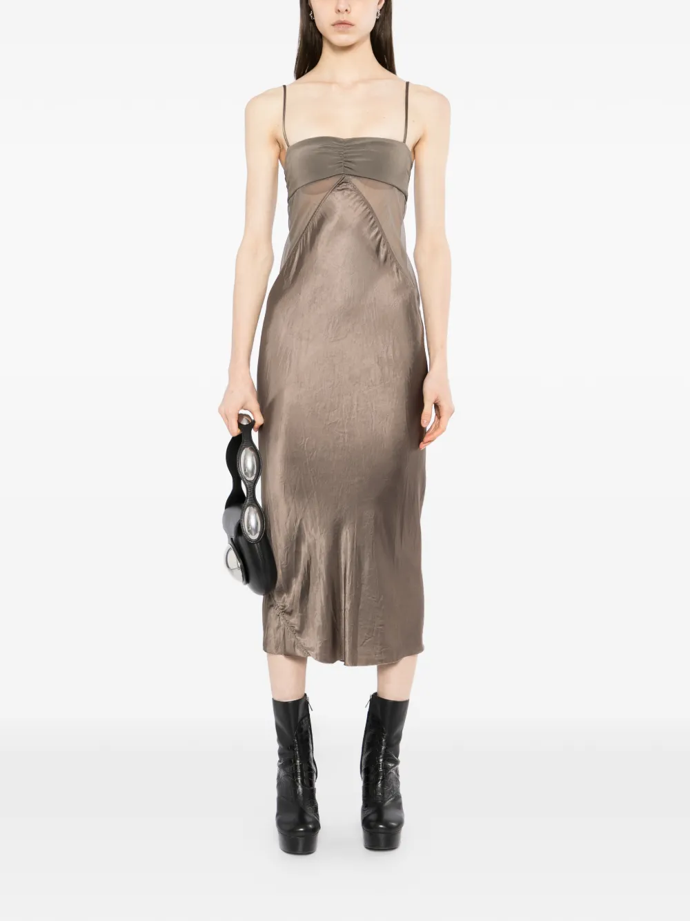  Rick Owens Sheer Panelled Dress - Neutrals 