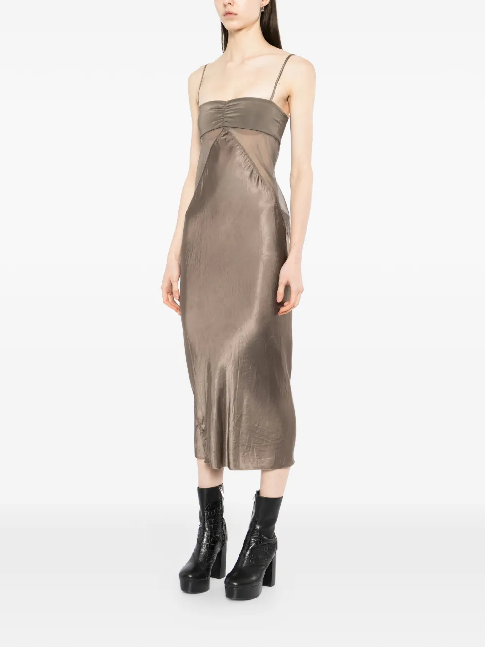  Rick Owens Sheer Panelled Dress - Neutrals 