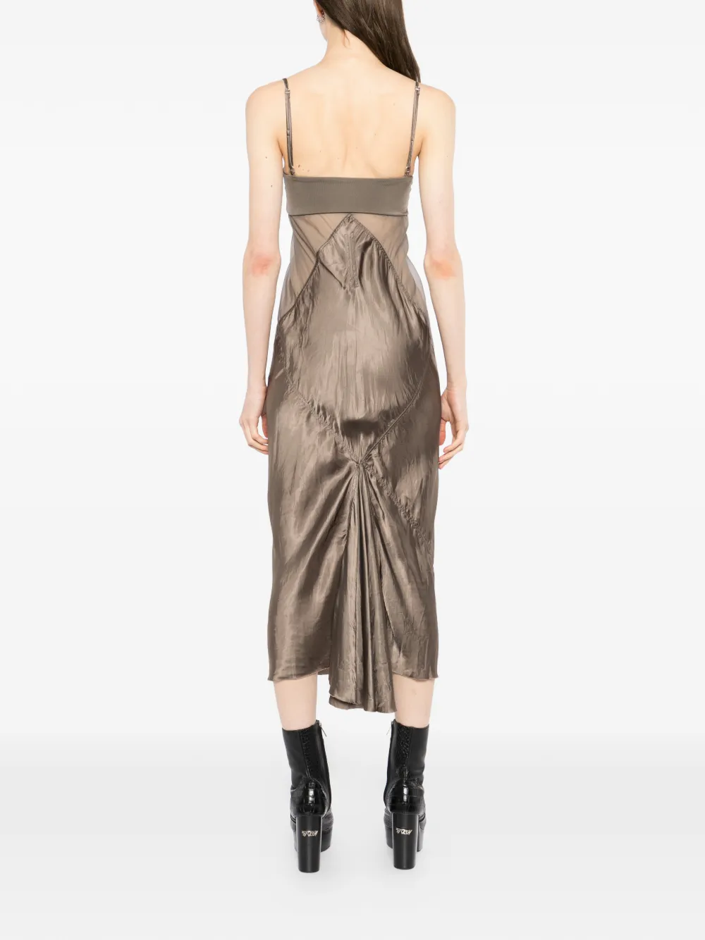 Rick Owens Jurk met doorzichtige vlakken Beige