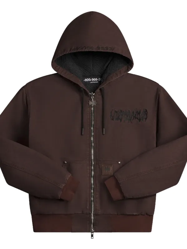 LOST SHDWS パーカー　S LOSTSHDWS ジップ パーカー | ブラウン | FARFETCH JP