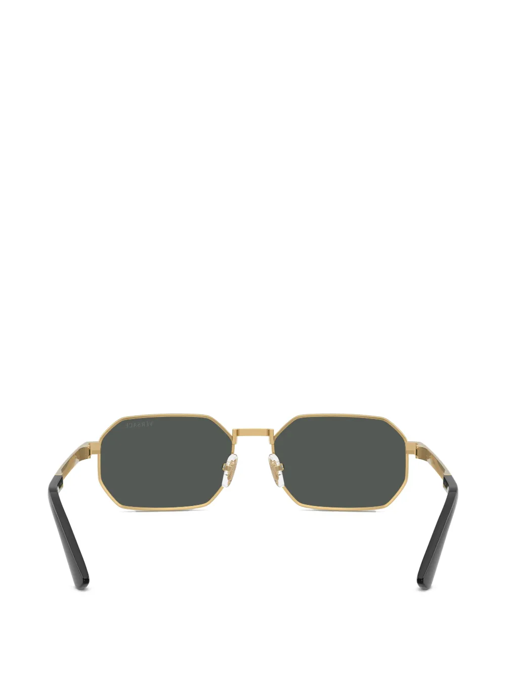 Versace Eyewear Zonnebril met geometrisch montuur Goud