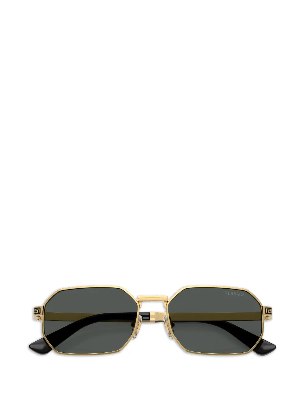 Versace Eyewear Zonnebril met geometrisch montuur Goud