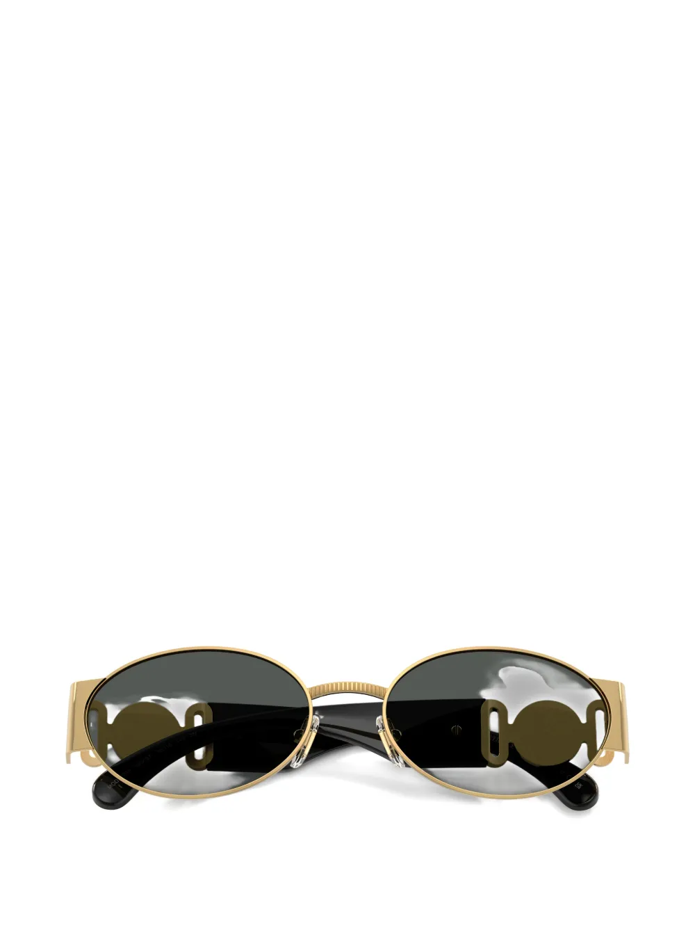 Versace Eyewear Zonnebril met ovalen montuur Goud
