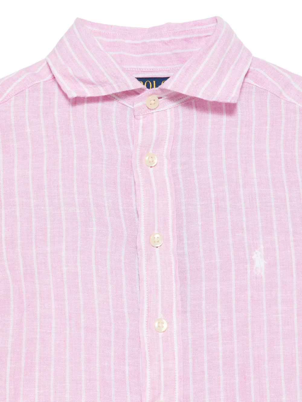 Striped-Pattern Button-Up Shirt