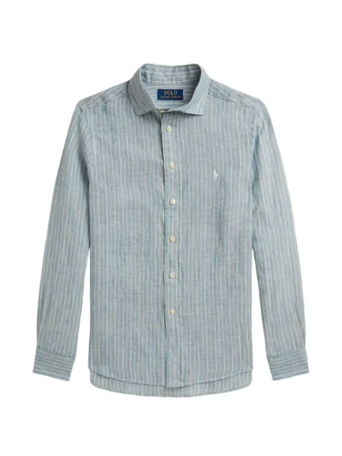 POLO RALPH LAUREN KIDS camisa con motivo de rayas y botones