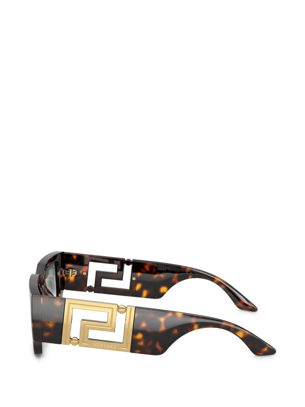 Versace Eyewear Zonnebril met logodetail Bruin