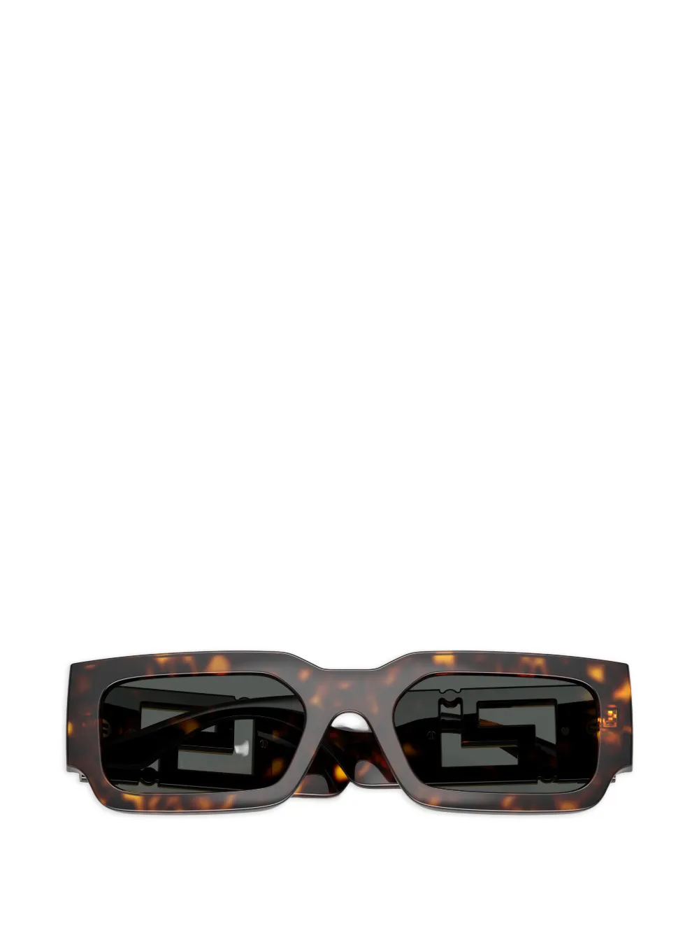 Versace Eyewear Zonnebril met logodetail Bruin