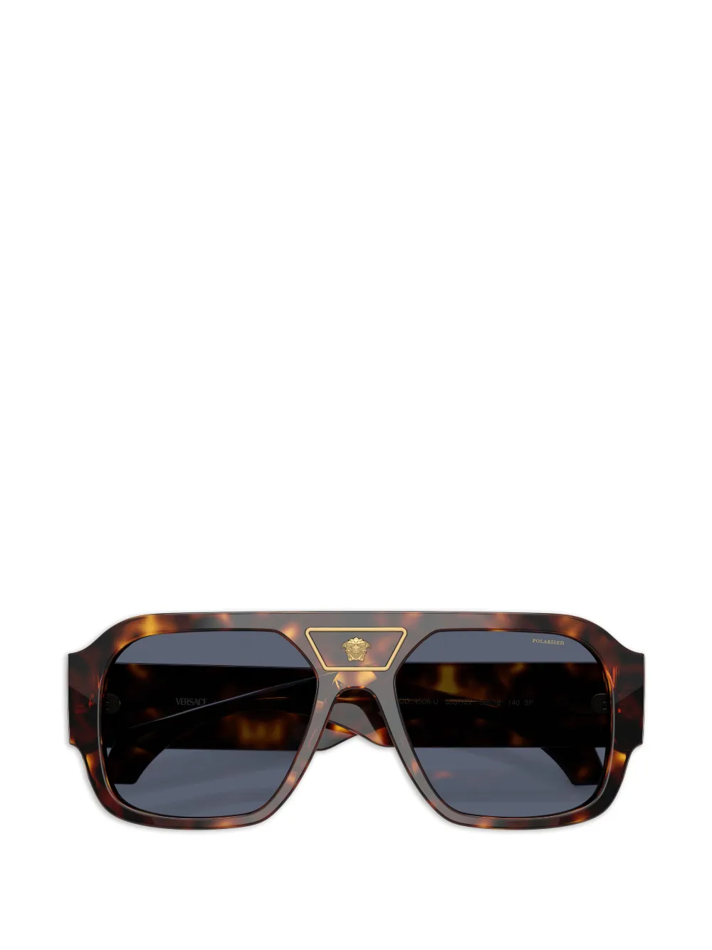 Versace Eyewear Zonnebril met logodetail Bruin