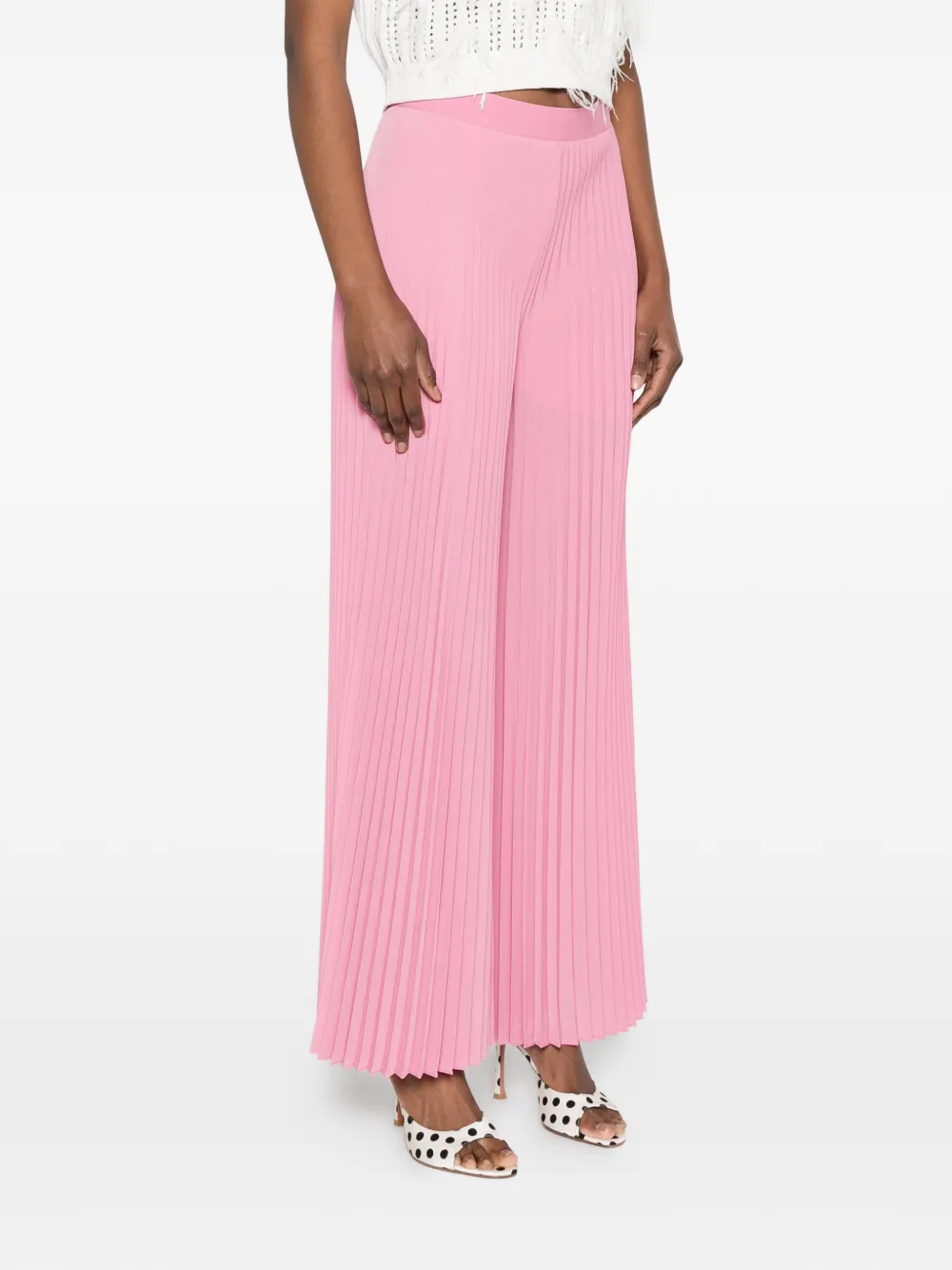 TWINSET Palazzo plooibroek Roze
