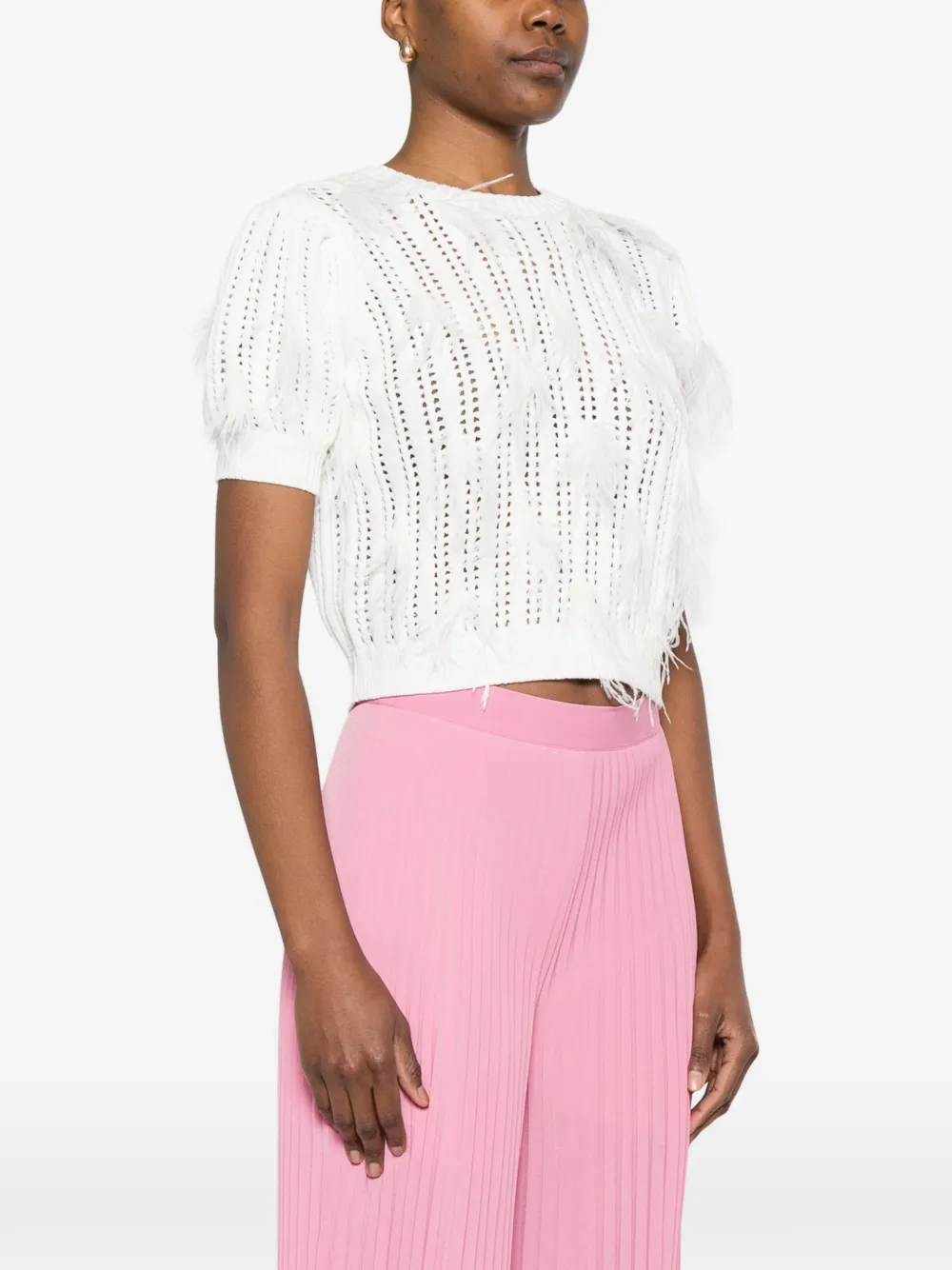  Twinset Fringed Knitwear - White 