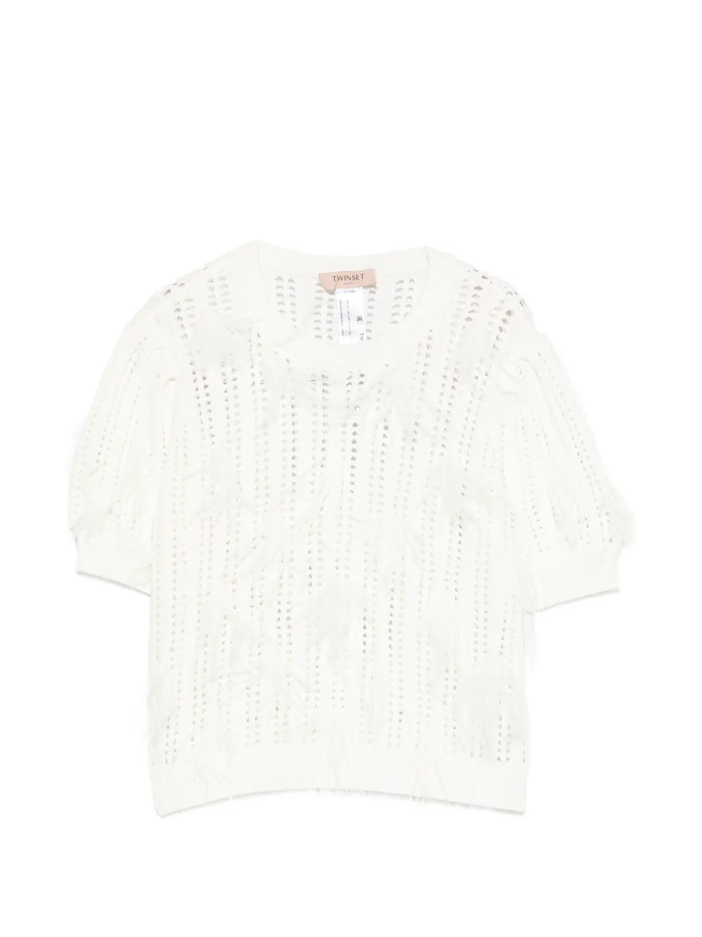 TWINSET fringed knitwear - Bianco