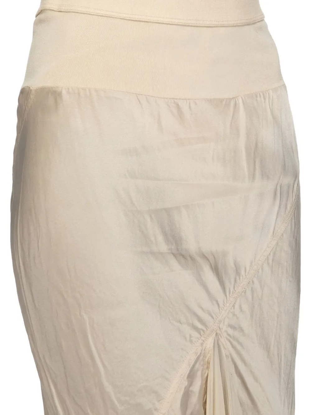 Rick Owens Temple rok met ruches Beige