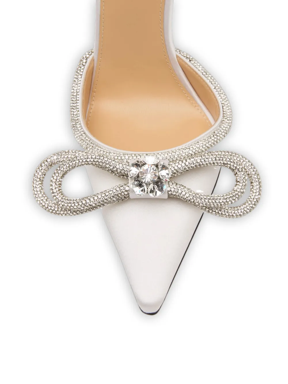 MACH & MACH Pumps met dubbele strik en hak Wit