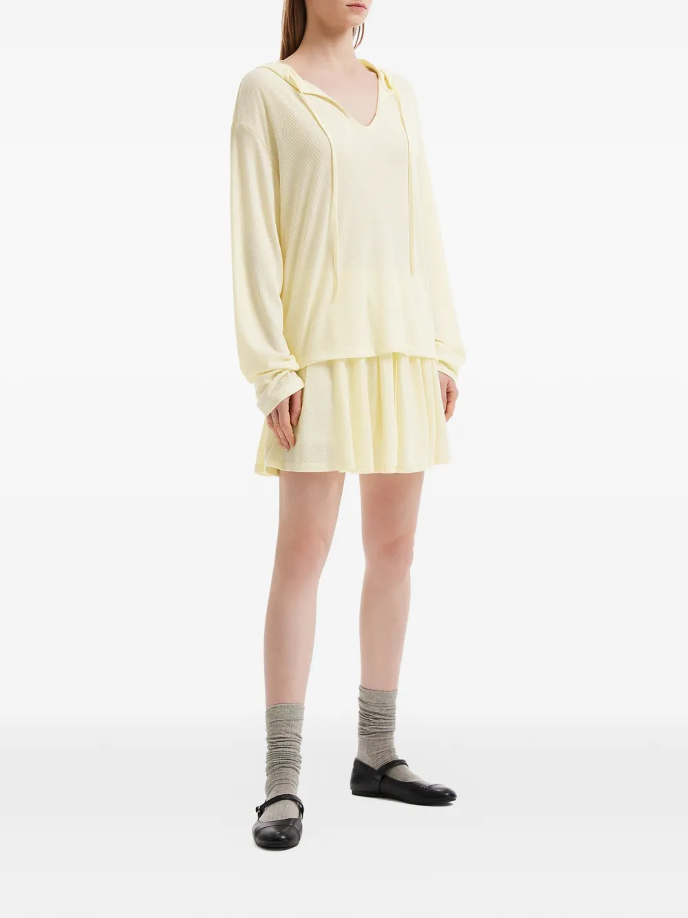  Tout A Coup Fine-ribbed Skirt (set Of Two) - Yellow 