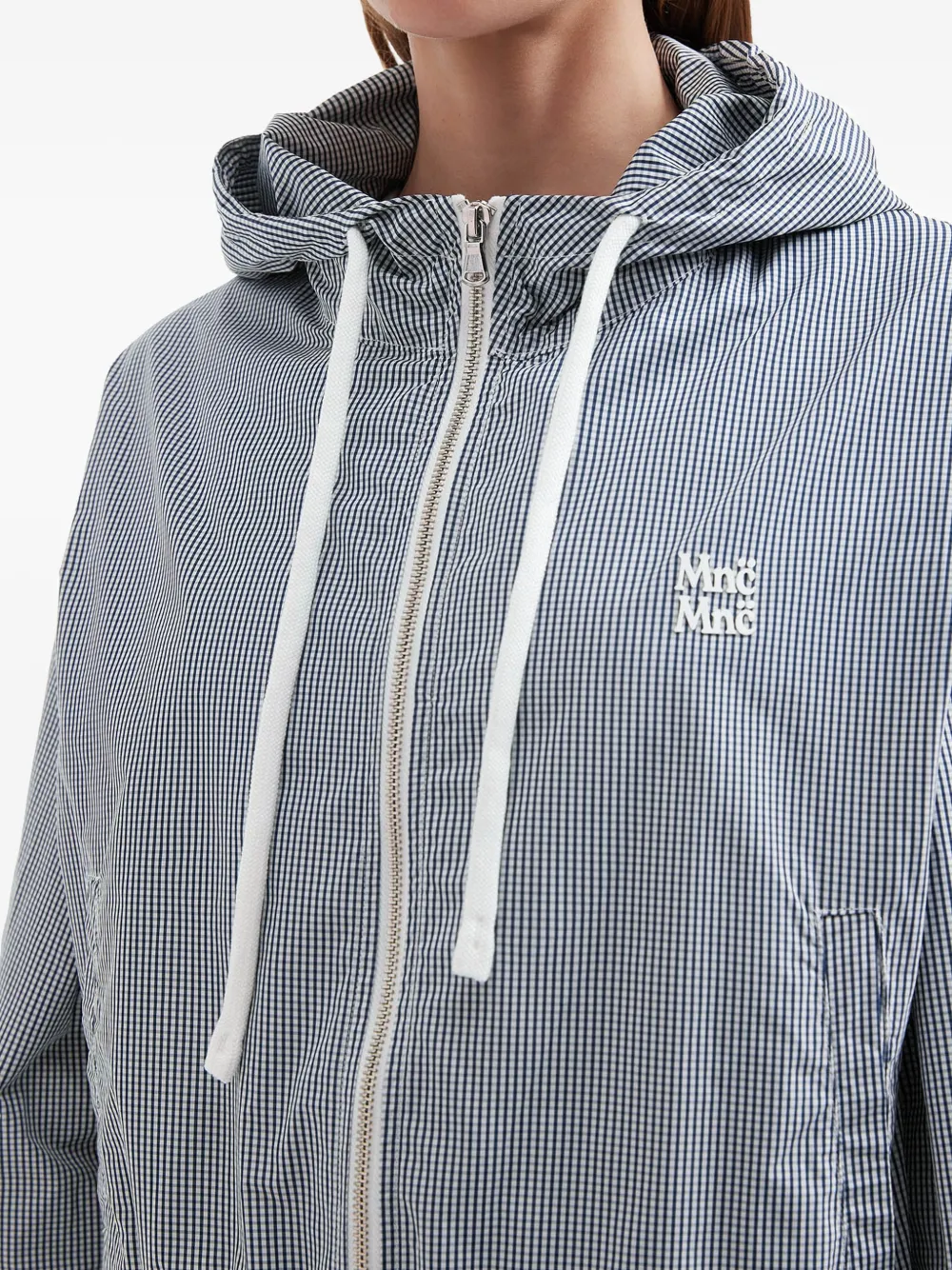 Mini Cream Jack met capuchon en rits Blauw
