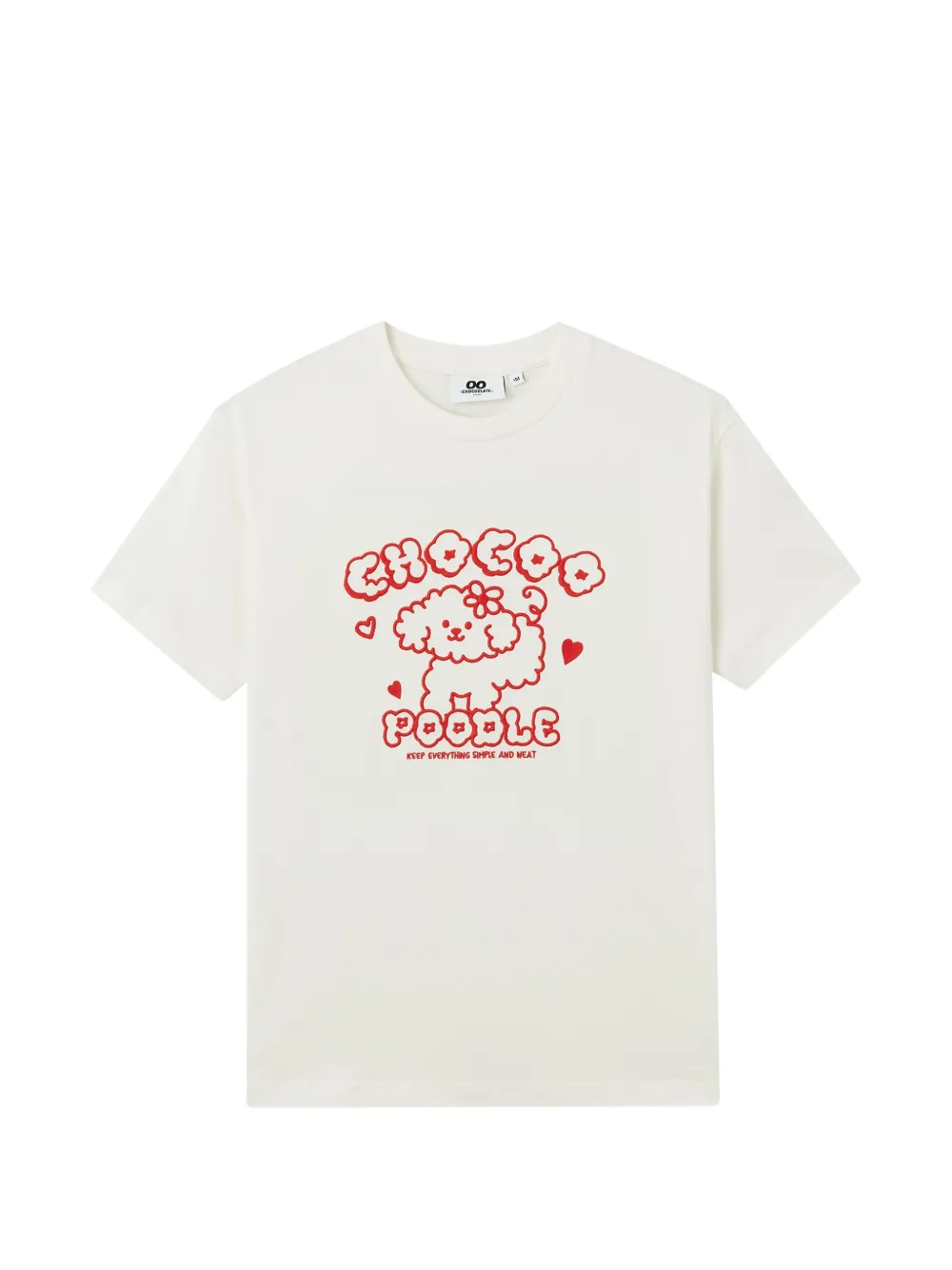 CHOCOOLATE T-Shirt mit Pudel-Print - Nude