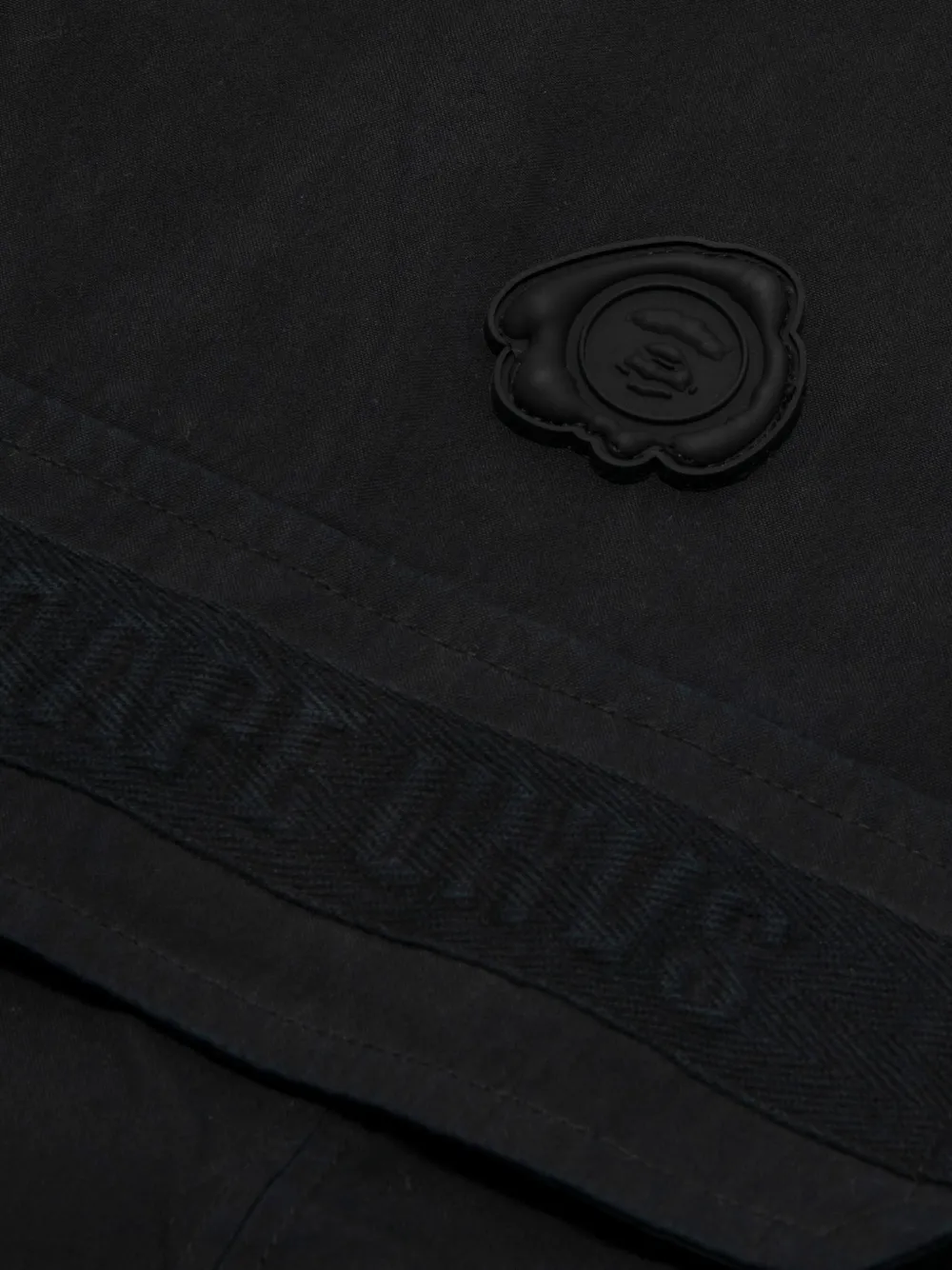 AAPE BY *A BATHING APE Overhemd met logopatch Zwart