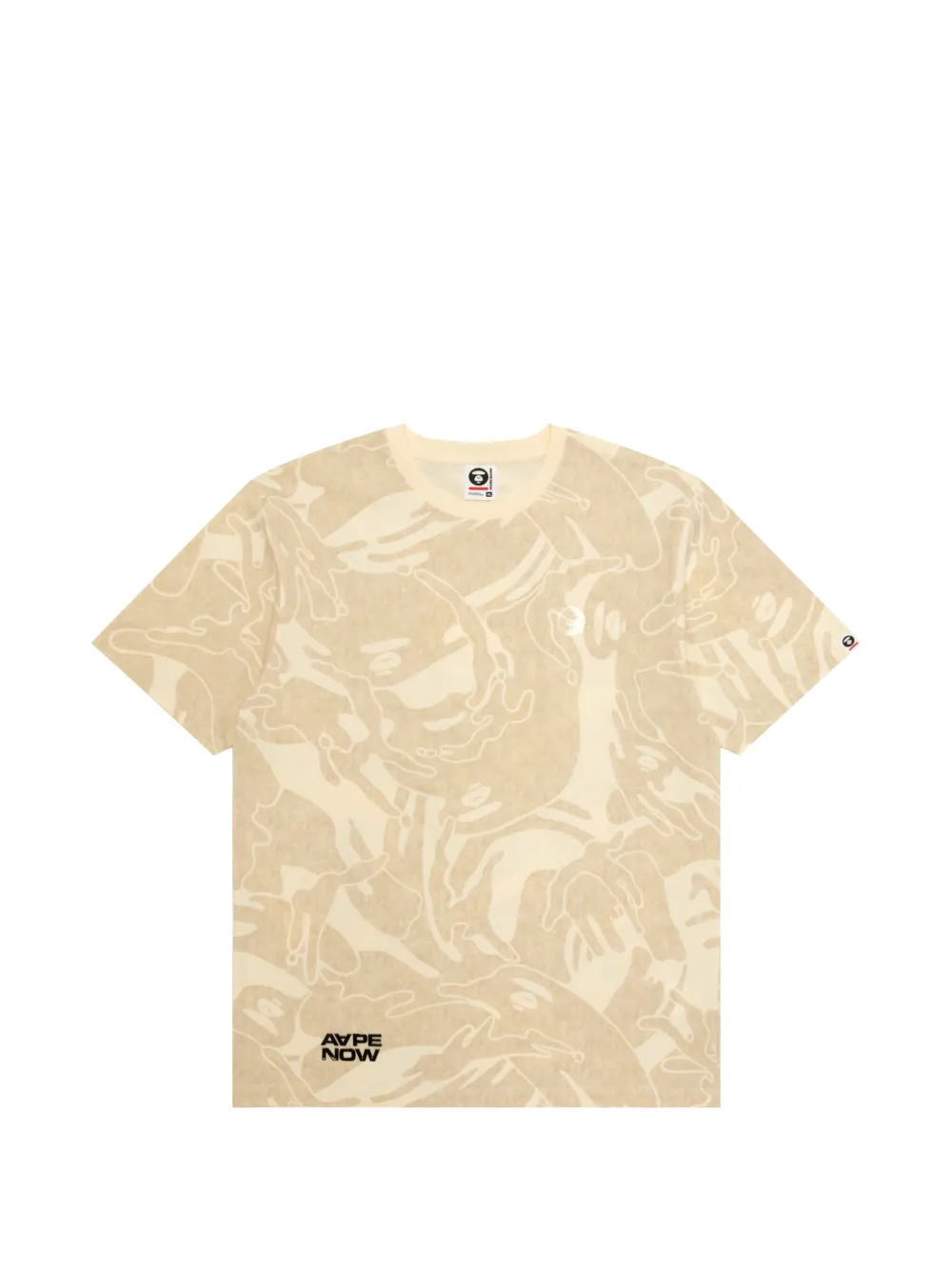 AAPE BY *A BATHING APE® T-shirt con stampa camouflage - Toni neutri