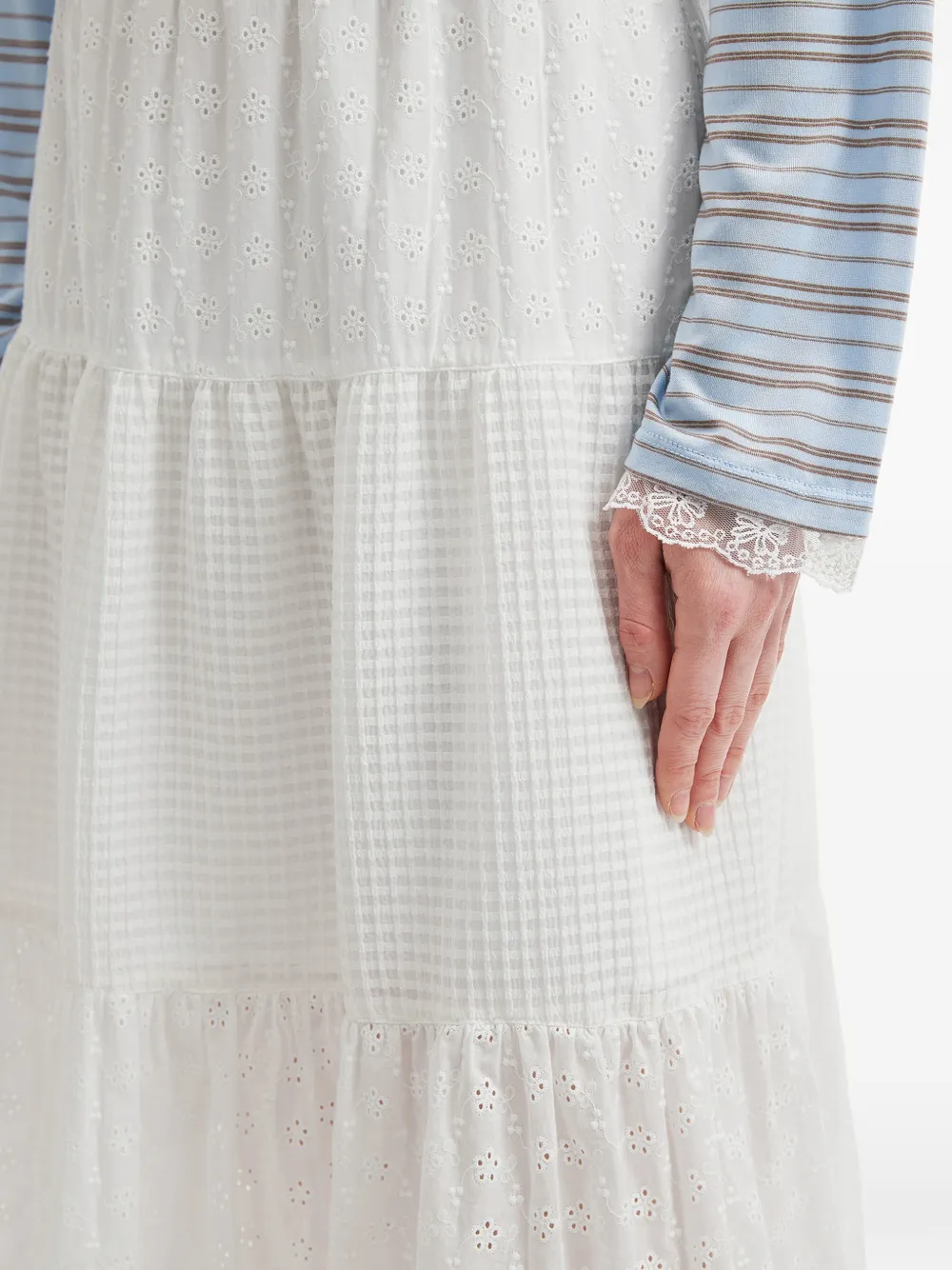 tout a coup Gelaagde maxi-rok Wit