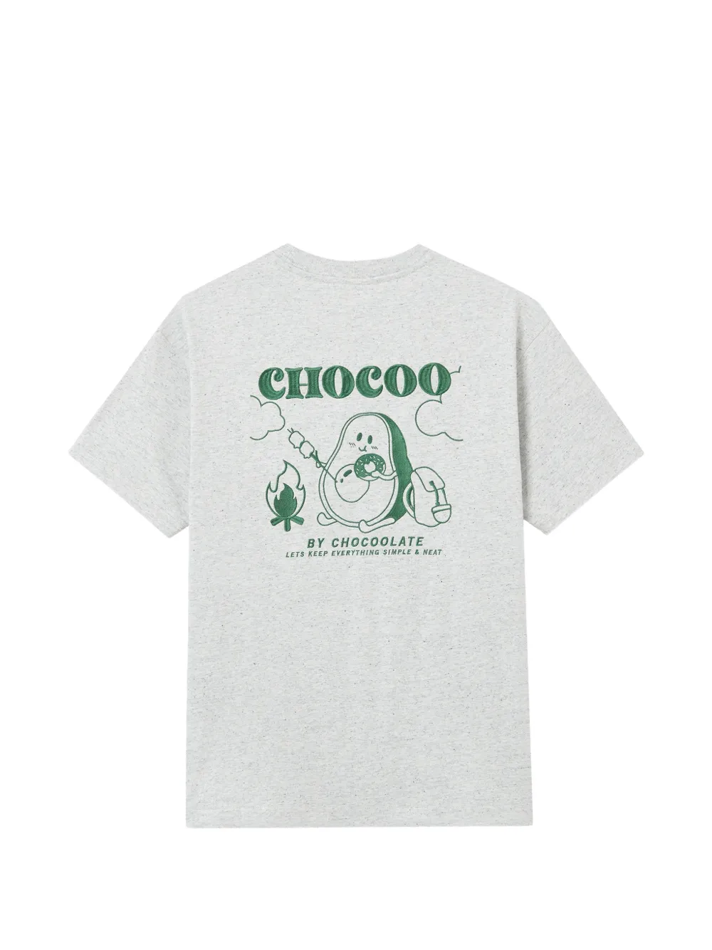 Chocoolate Abacate Print T-shirt - Grey 