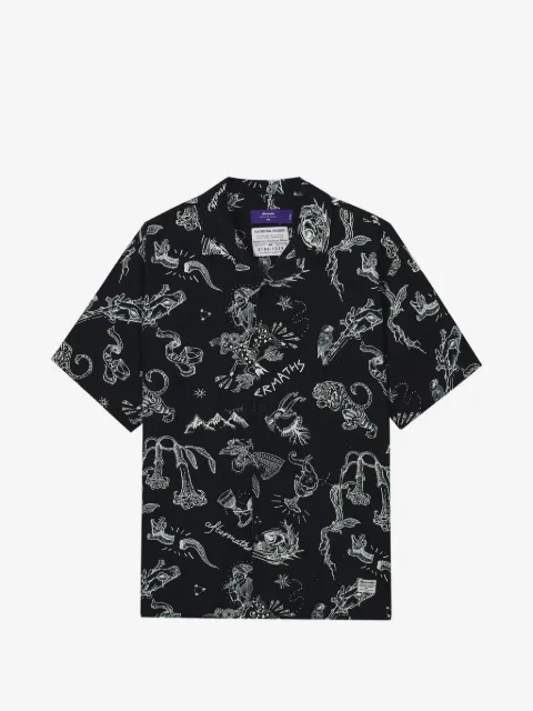aftermaths patterned short-sleeve shirt