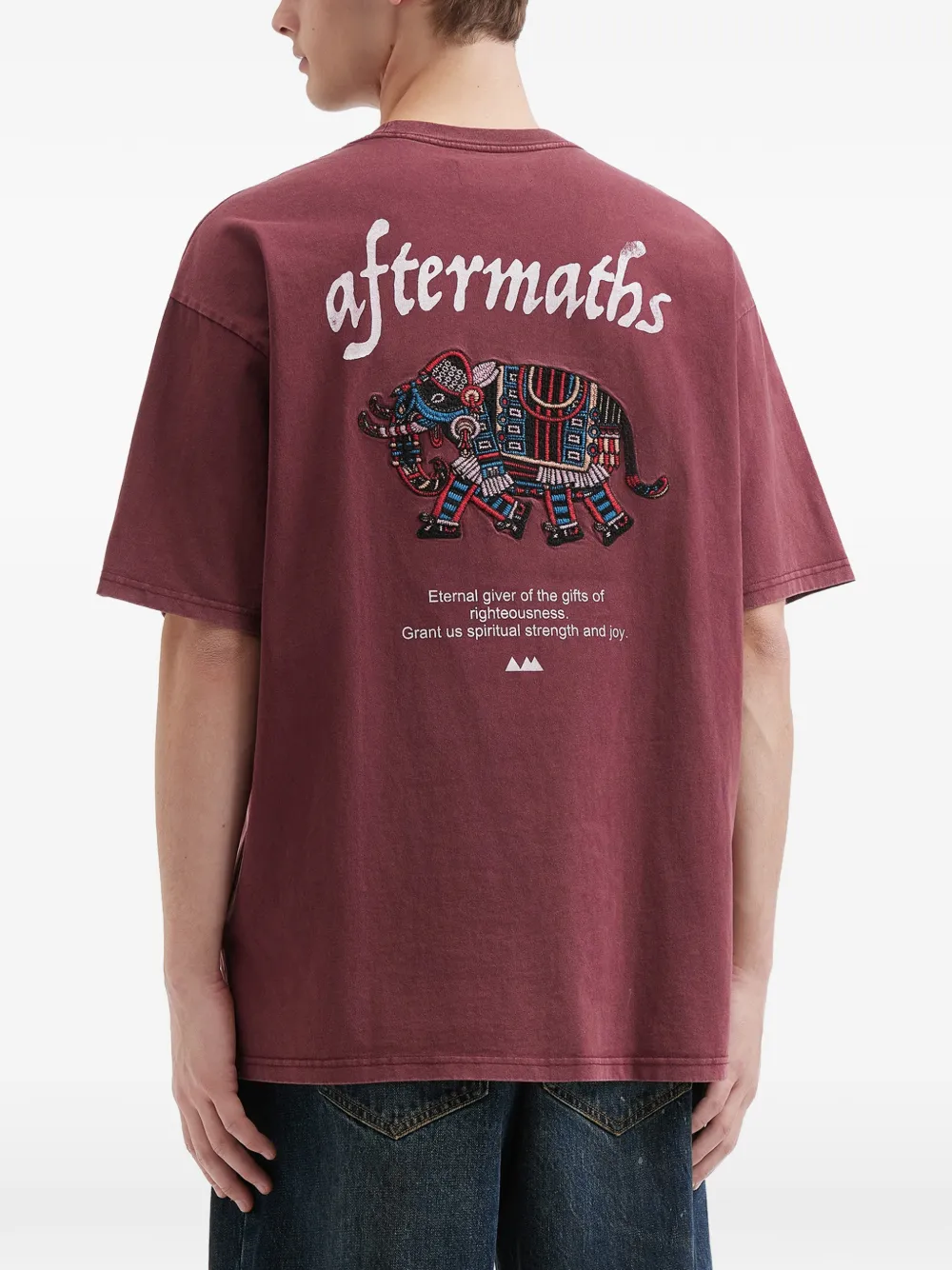 Elephant-Embroidered T-Shirt