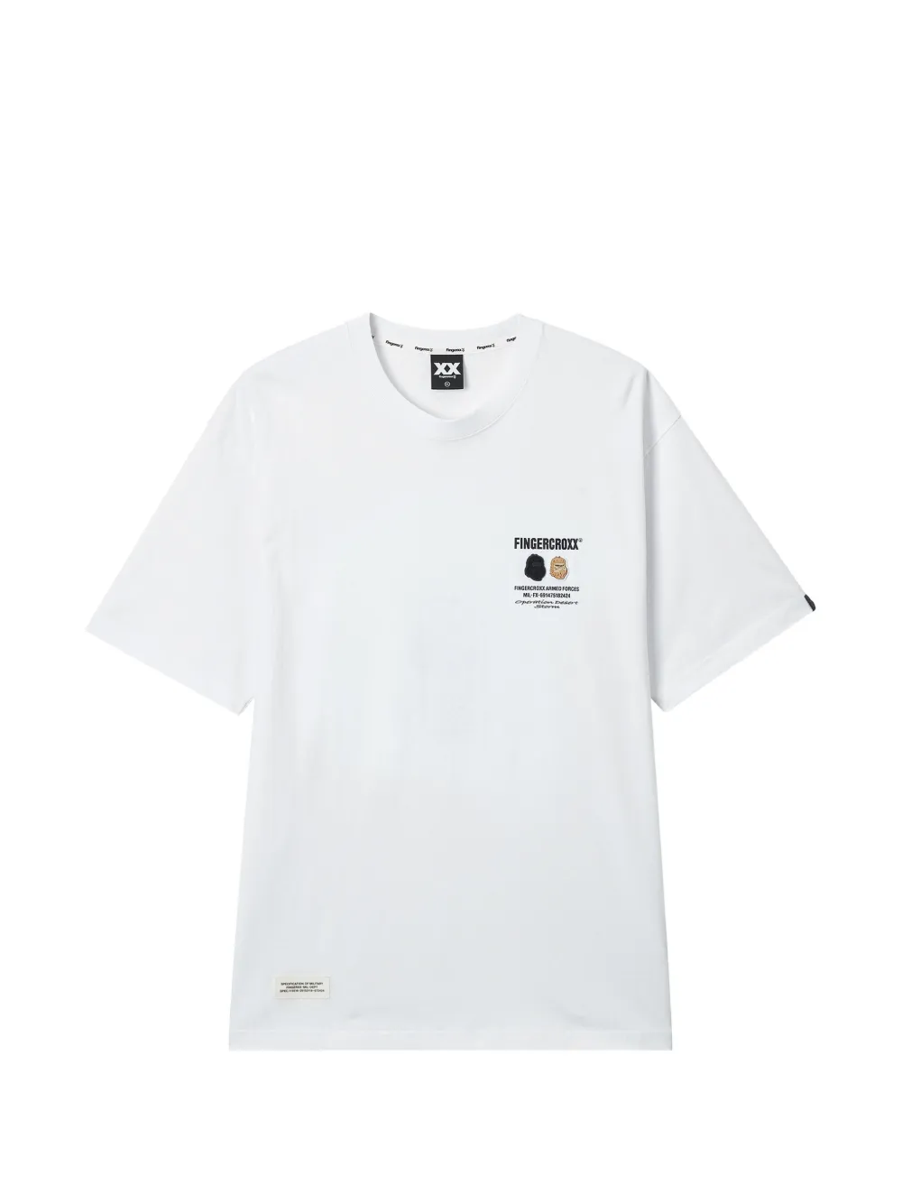 FINGERCROXX T-Shirt mit Logo-Print - Weiß