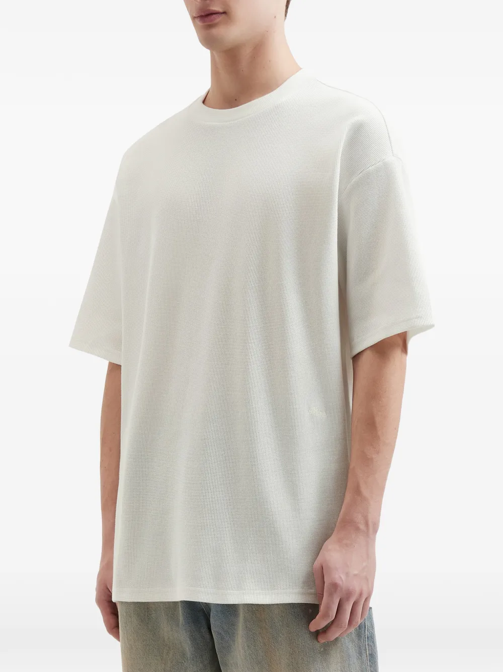  Aftermaths Round-neck Waffle T-shirt - Neutrals 