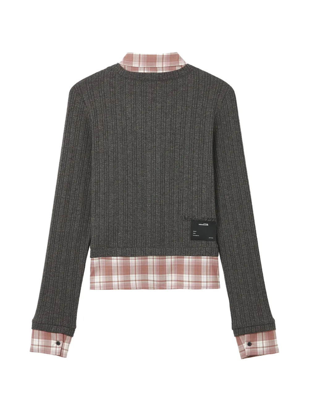 izzue Vest met shirtvlak Grijs