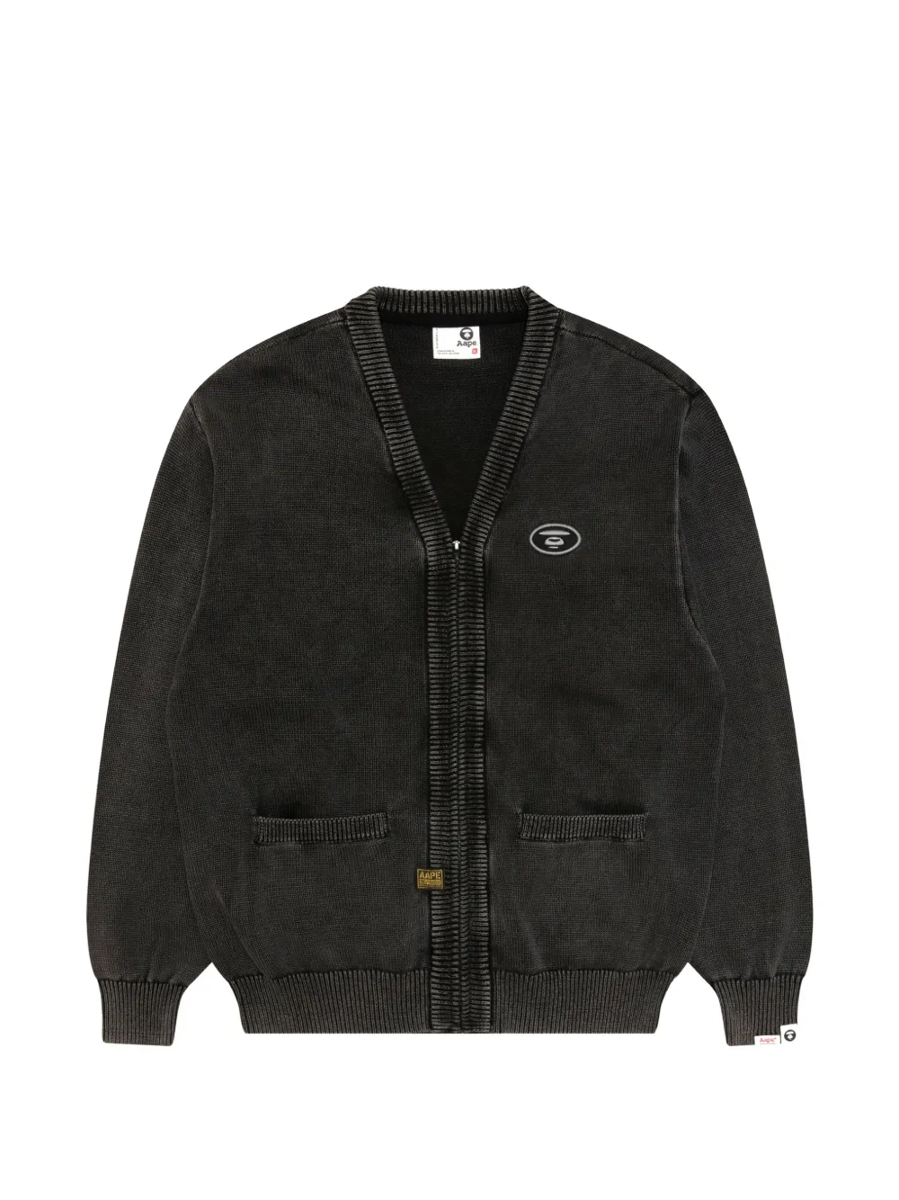 AAPE BY *A BATHING APE® Cardigan con applicazione - Grigio