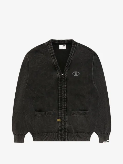AAPE BY *A BATHING APE® V-neck patch-detail cardigan