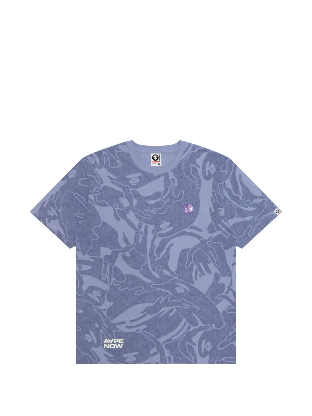 AAPE BY *A BATHING APE® T-shirt con stampa - Blu