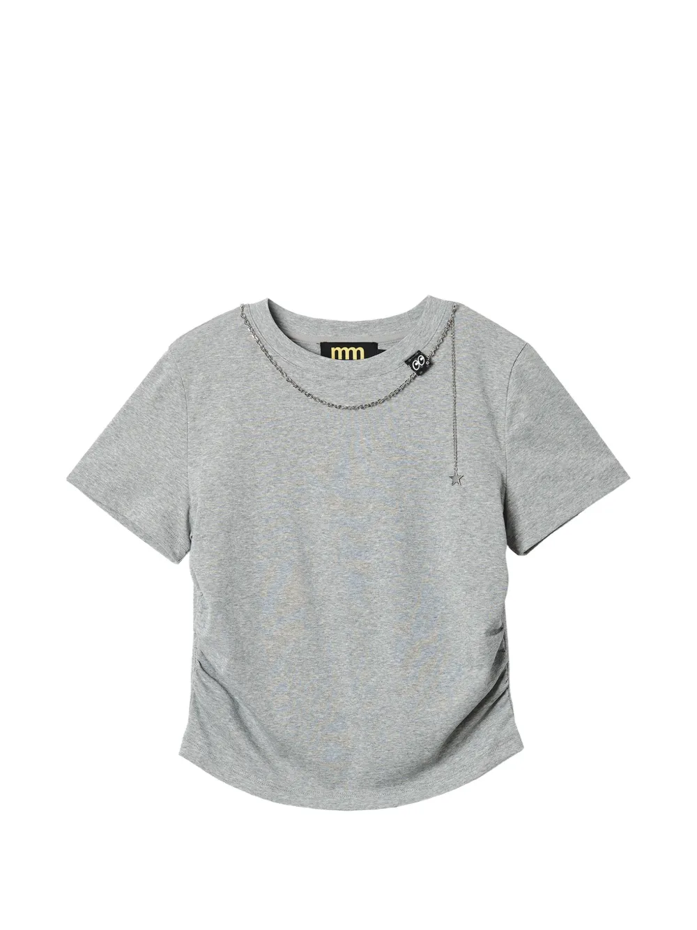 Mini Cream T-shirt con decorazione - Grigio