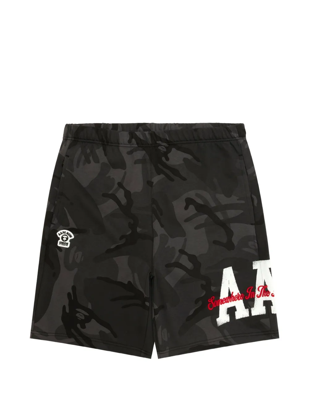 AAPE BY *A BATHING APE® Shorts con stampa camouflage - Nero