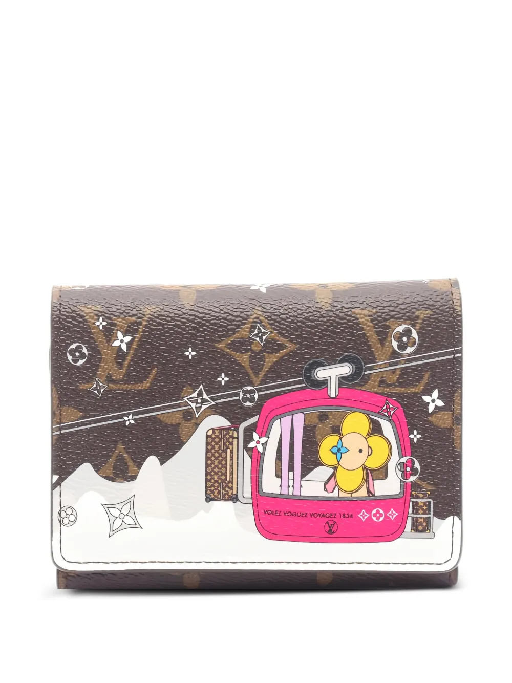 Louis Vuitton Pre-Owned 2019 Victorine monogram trifold wallet - Marrone