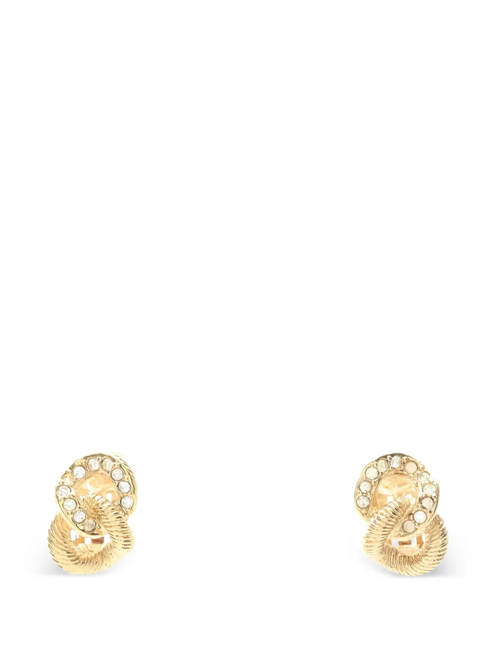 Christian Dior Pre-Owned gold rhinestone earrings - Oro