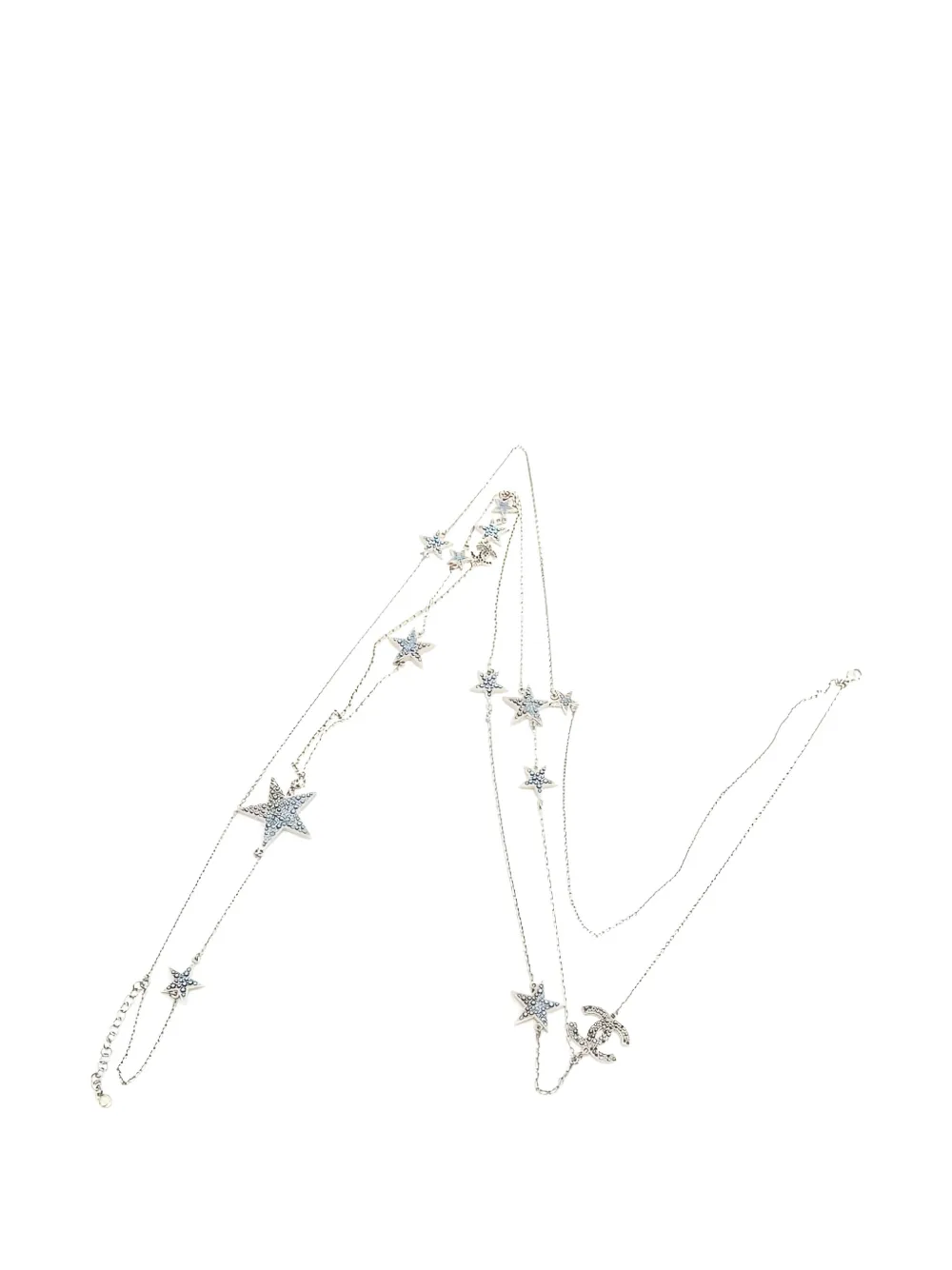 CHANEL Pre-Owned 1986 coco mark star necklace - Argento