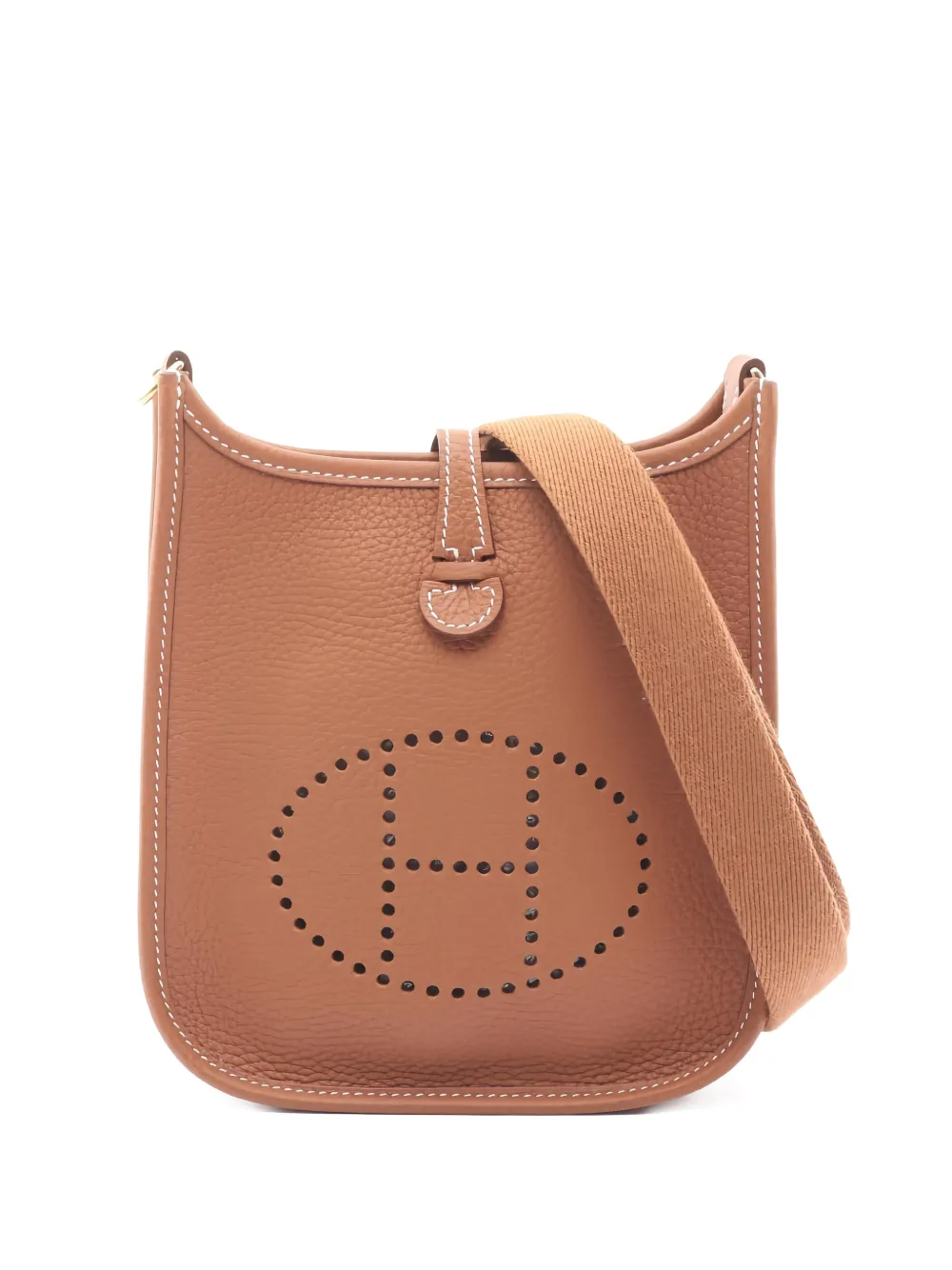 Hermès Pre-Owned 2025 perforated leather shoulder bag - Marrone