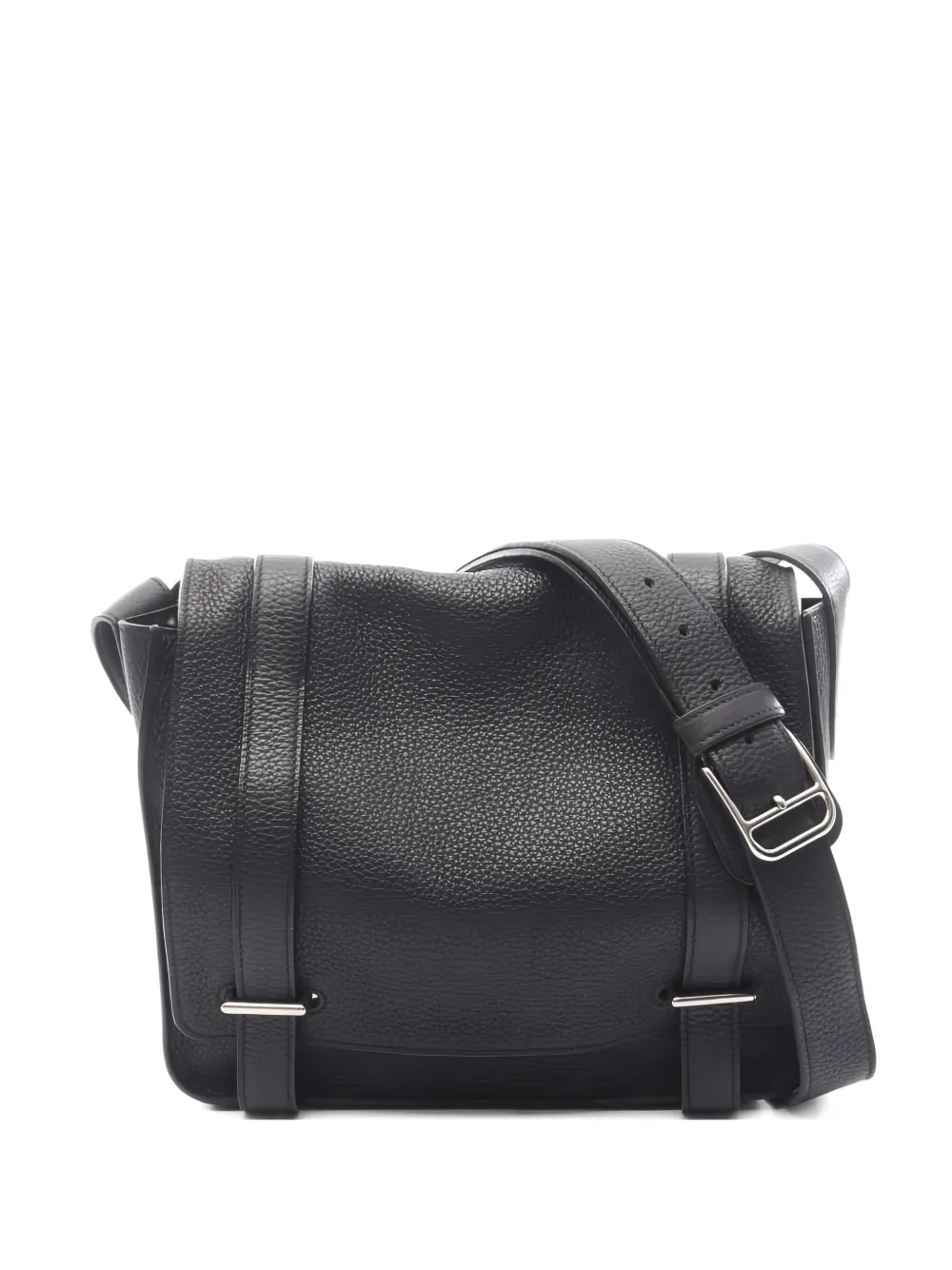 Hermès Pre-Owned 2014 27 Clemence leather cross body bag - Nero