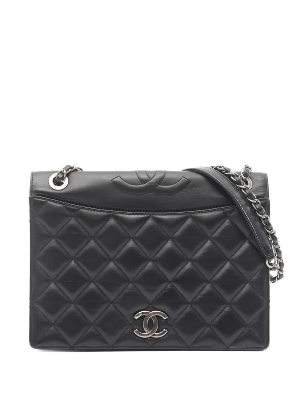 Chanel Pre-owned Matelasse Coco Mark Chain Shoulder Bag in Black
