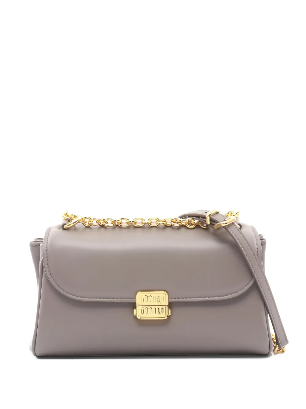 Miu Miu Pre-Owned 2010's calf chain shoulder bag - Grigio