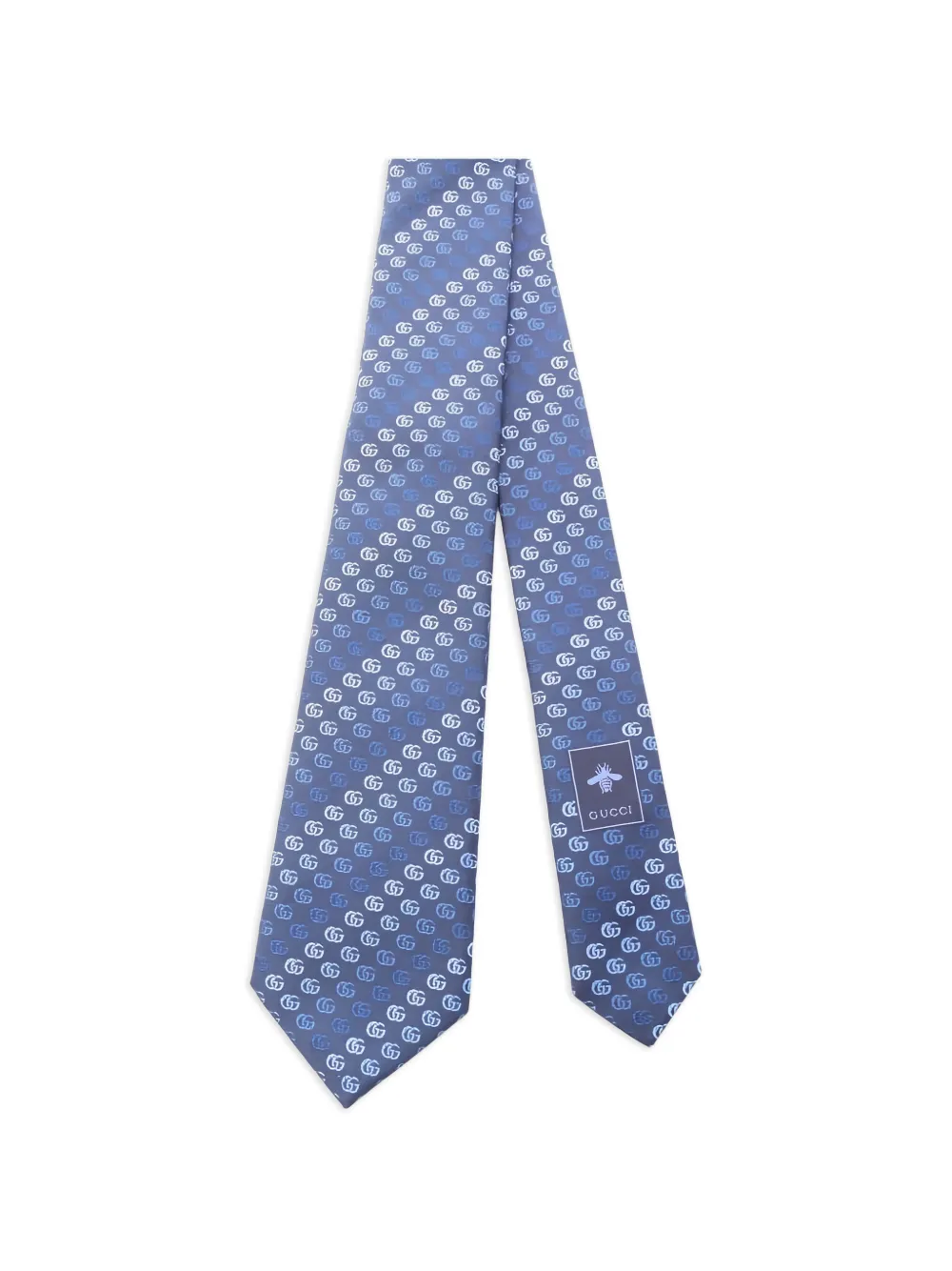Gucci Pre-Owned Double G silk tie - Blu