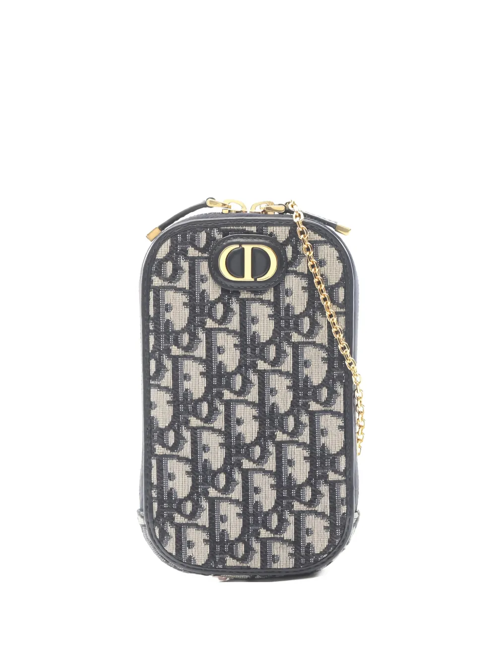 Christian Dior Pre-Owned 2010s 30 Montaigne E phone holder oblique jacquard chain cross body - Blu