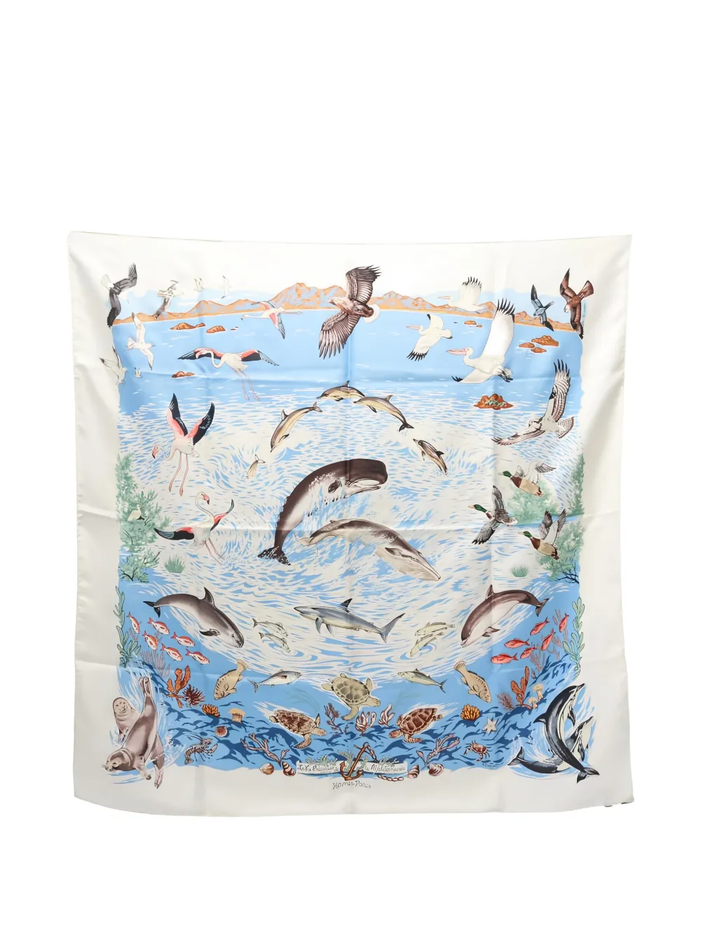 Hermès Pre-Owned 2000s multi-colour square scarf - Toni neutri