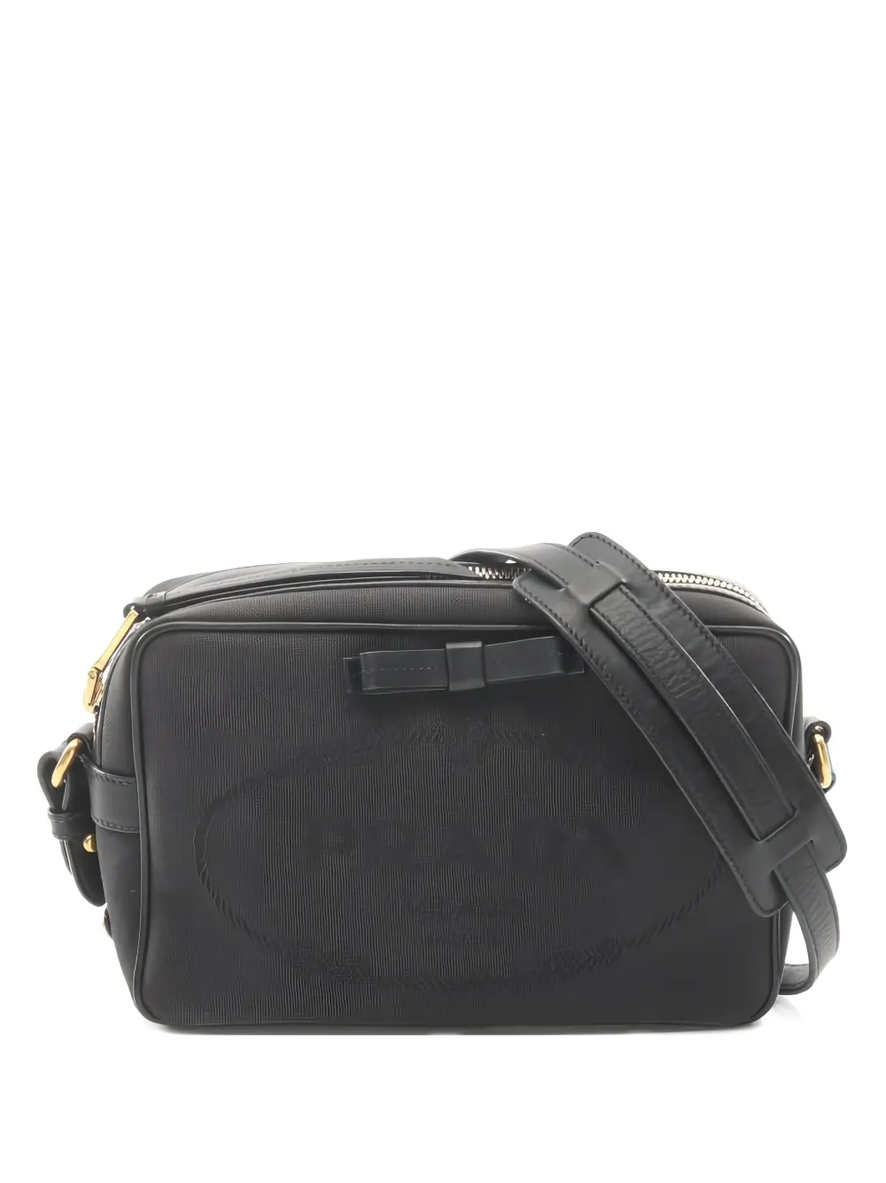 Prada Pre-Owned 1990s logo jacquard shoulder bag - Nero